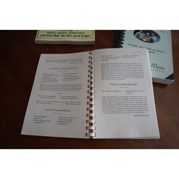 Paula Deen Cookbook Lot The Lady & Sons Savannah Country Too Set Spiral + Whistl - Picture 12 of 12